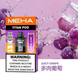 Alternative view of MEHA 魅嗨TITAN 專用煙彈 15000口超大口數 奢華大油倉搭配 Mesh網格芯爆發力 口感純淨不膩口 質感玩家首選 【買三顆送主機・全台現貨】